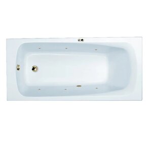 Изображение товара Гидромассажная акриловая ванна Jacob Delafon Patio E6812RU-01 SOFT BR, 170 х 70 см, каркас в подарок, белая, форсунки бронза