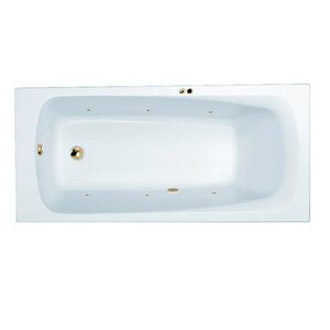 Изображение товара Гидромассажная акриловая ванна Jacob Delafon Patio E6812RU-01 SOFT GL, 170 х 70 см, каркас в подарок, белая, форсунки золото
