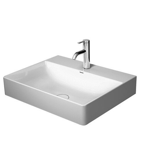 Изображение товара Раковина подвесная Duravit Durasquare 60x47 см белая с одним отверстием под смеситель Изображение товара Раковина подвесная Duravit Durasquare 60x47 см белая с одним отверстием под смеситель