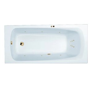 Изображение товара Гидромассажная акриловая ванна Jacob Delafon Patio E6812RU-01 LINE GL, 170 х 70 см, каркас в подарок, белая, форсунки золото
