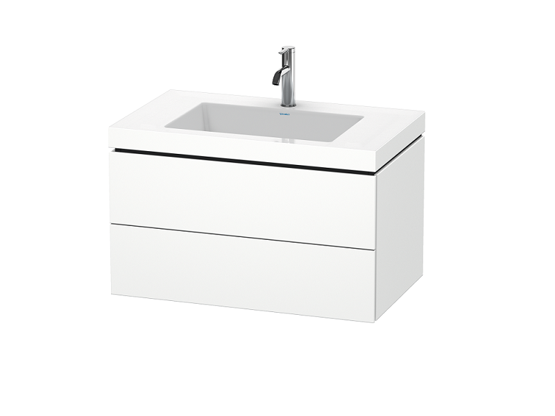 Изображение товара Тумба с раковиной Duravit L-Cube LC6927O1818, подвесная 80 см, белый матовый Изображение товара Тумба с раковиной Duravit L-Cube LC6927O1818, подвесная 80 см, белый матовый