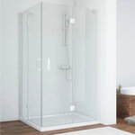 Душевой уголок Vegas Glass AFA-F 100*90 01 01 R, 90 x 100 см, стекло прозрачное, профиль белый - фото 1
