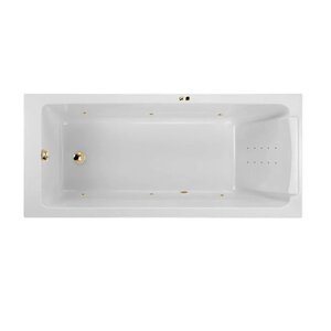 Изображение товара Гидромассажная акриловая ванна Jacob Delafon Sofa E60518RU-00 LINE GL, 170 x 70 см, встраиваемая, каркас в подарок, белая, форсунки золото