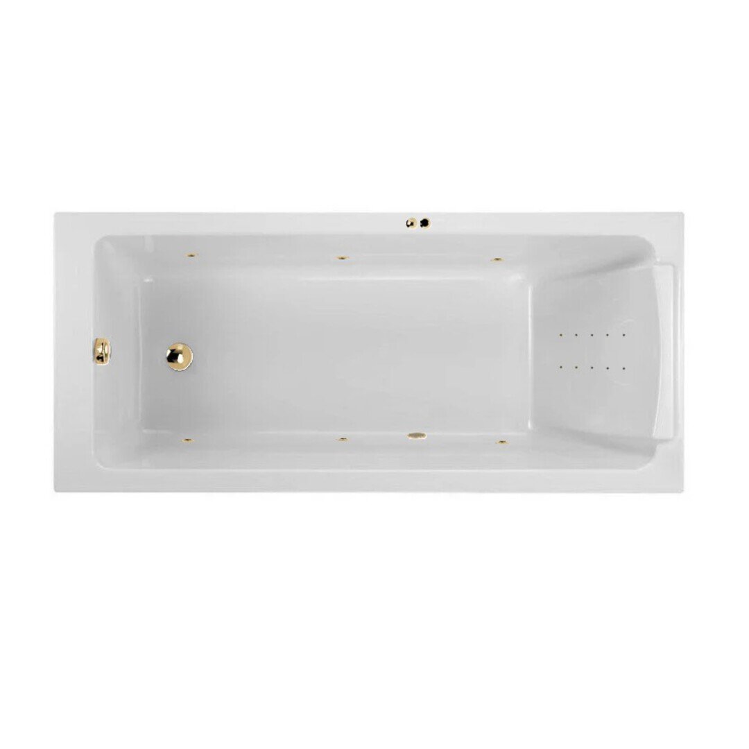 Изображение товара Гидромассажная акриловая ванна Jacob Delafon Sofa E60518RU-00 LINE GL, 170 x 70 см, встраиваемая, каркас в подарок, белая, форсунки золото