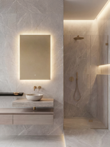 Изображение товара Зеркало Silver Mirrors Дастер - Л LED-00003160, 70 x 70 см, LED подсветка, выключатель сенсорный, цвет белый