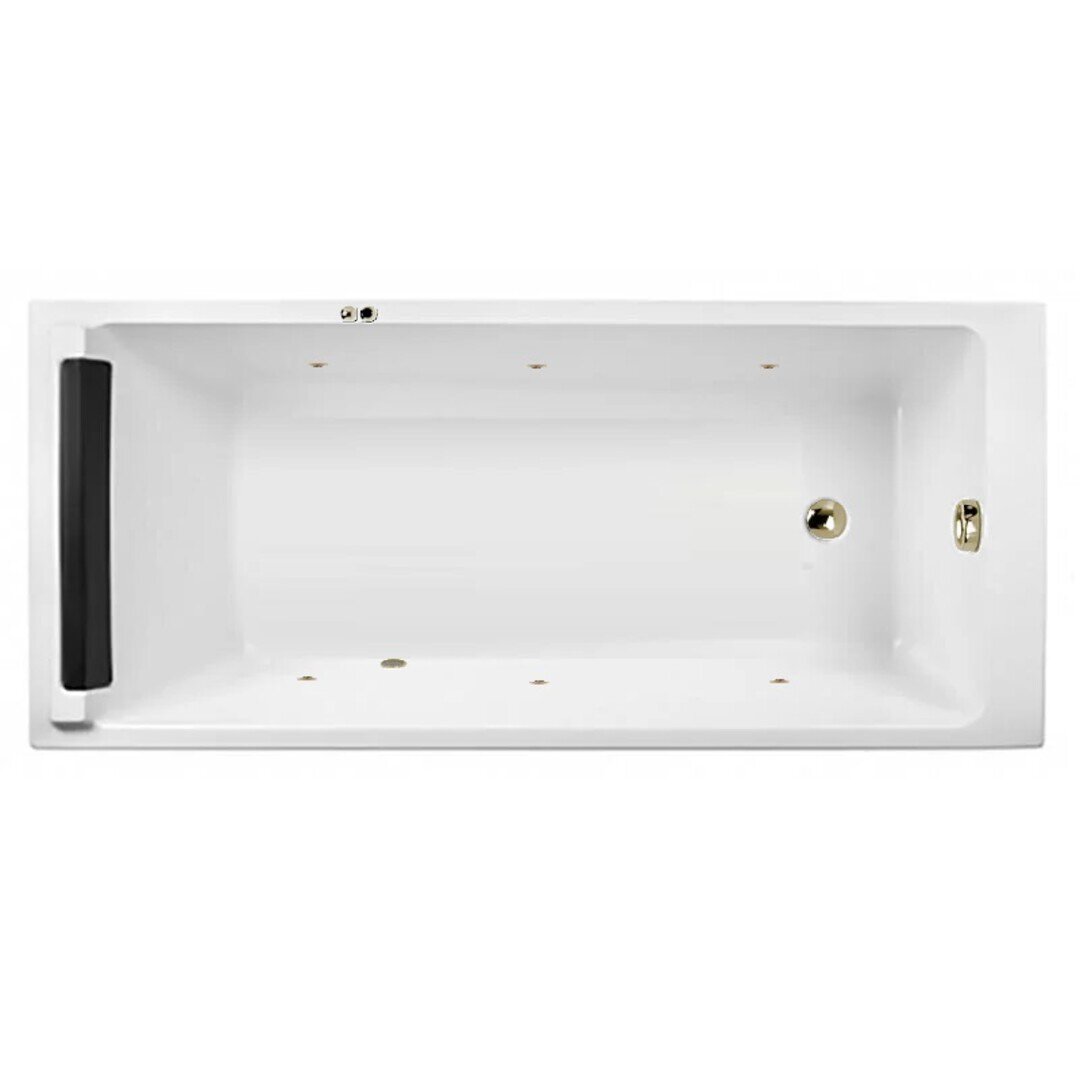 Изображение товара Гидромассажная акриловая ванна Jacob Delafon Spacio E6D161RU-00 SOFT BR, 170 х 75 см, белая, форсунки бронза