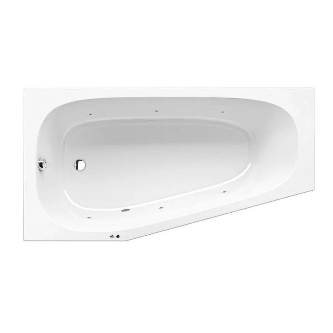 Изображение товара Гидромассажная акриловая ванна Jacob Delafon Bastille E6D214L-00 SOFT CR, 170 х 90 см, левая, белая, форсунки хром