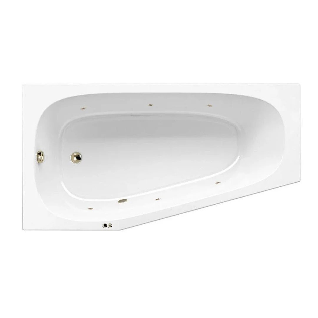 Изображение товара Гидромассажная акриловая ванна Jacob Delafon Bastille E6D214L-00 SOFT BR, 170 х 90 см, левая, белая, форсунки бронза