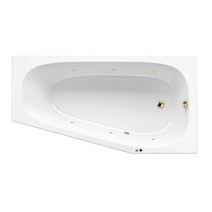 Изображение товара Гидромассажная акриловая ванна Jacob Delafon Bastille E6D214R-00 SOFT GL, 170 х 90 см, правая, белая, форсунки золото