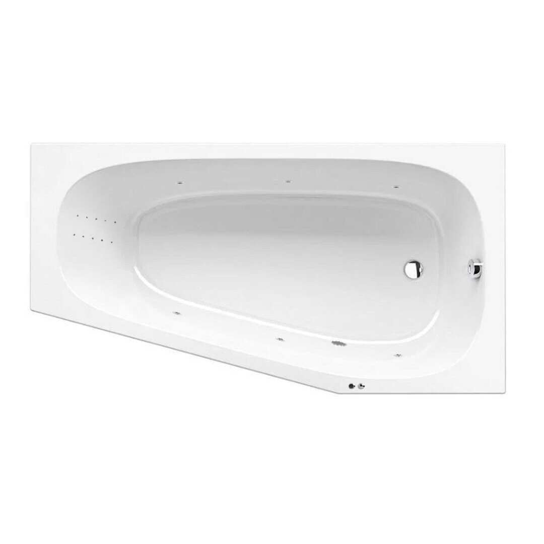 Изображение товара Гидромассажная акриловая ванна Jacob Delafon Bastille E6D214R-00 LINE CR, 170 х 90 см, правая, белая, форсунки хром Изображение товара Гидромассажная акриловая ванна Jacob Delafon Bastille E6D214R-00 LINE CR, 170 х 90 см, правая, белая, форсунки хром