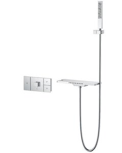 Изображение товара Смеситель Vincea Futura VSFW-2F110TCH, для ванны и душа, с душевым гарнитуром, термостатический, с внутренней частью, хром