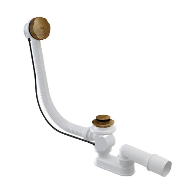 Изображение товара Слив-перелив AlcaPlast A55 antic 80 бронза для ванны полуавтоматический