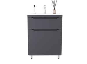 Изображение товара Тумба под раковину Style Line Марелла 70 СС-00002554, 70 см, напольная, люкс plus антискрейтч, графит