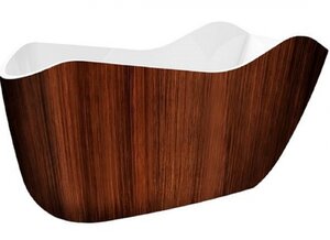 Изображение товара Акриловая ванна Lagard Teona Brown Wood 172.5x79.5 см отдельностоящая