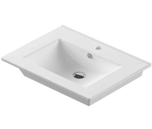 Изображение товара Раковина Sanita Luxe Quadro 90 накладная и встраиваемая сверху белая 90 см