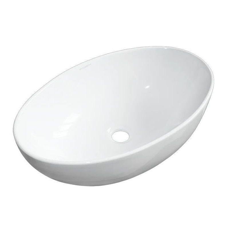 Изображение товара Раковина Sanita Luxe Ringo Cut накладная белая овальная 53х34 см