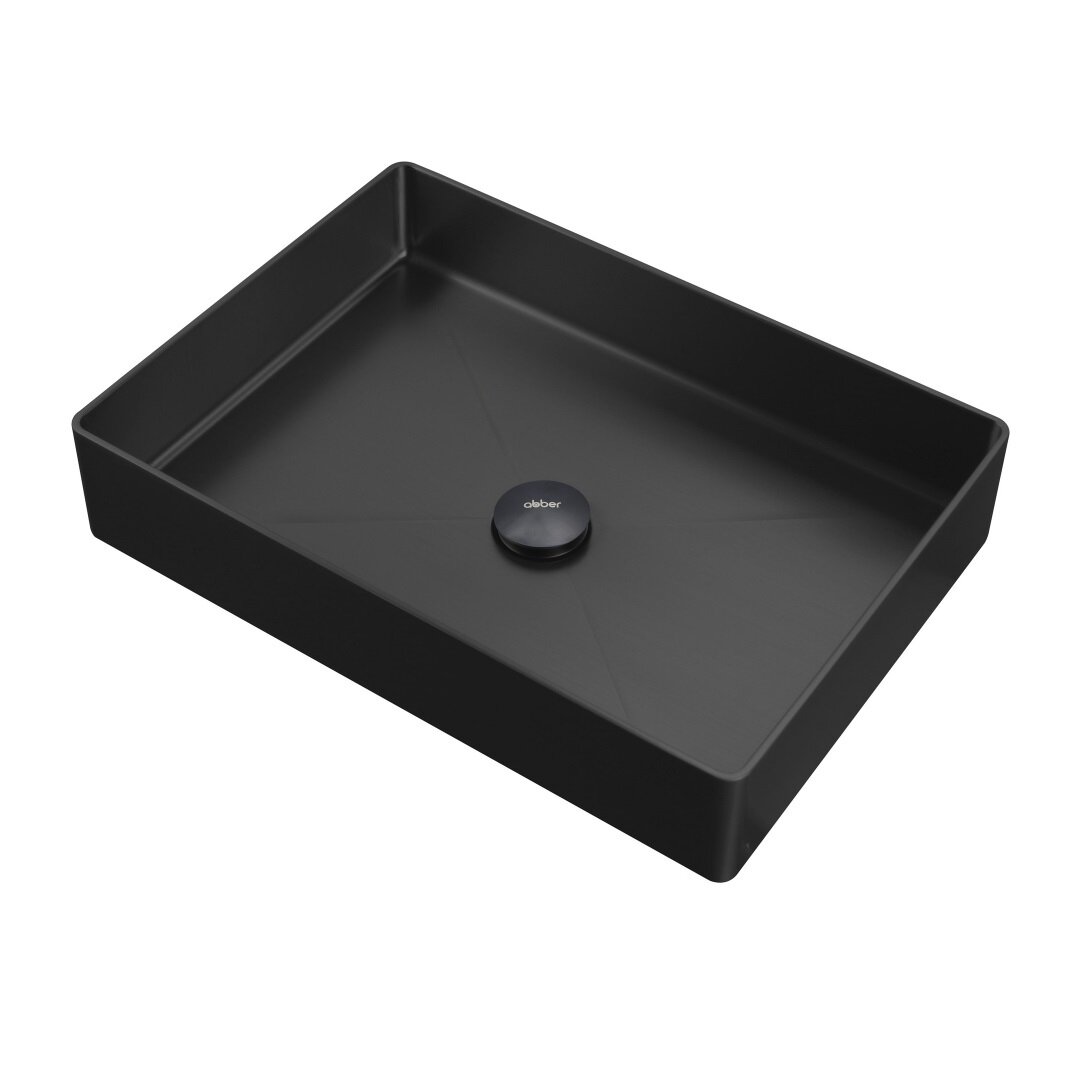 Изображение товара Раковина Abber Wasser Kreis AF2400MB, 51 см, накладная, с донным клапаном, PVD черный матовый Изображение товара Раковина Abber Wasser Kreis AF2400MB, 51 см, накладная, с донным клапаном, PVD черный матовый