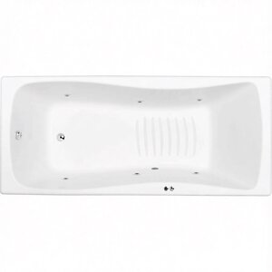 Изображение товара Гидромассажная чугунная ванна Jacob Delafon Bliss E6D902-0 SOFT CR, 170 x 75 см, ножки в подарок, белая, форсунки хром