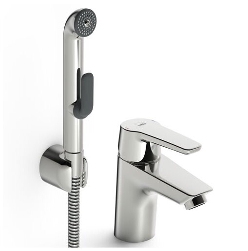 Изображение товара Смеситель для раковины Oras Saga 3912F хром с гигиеническим душем