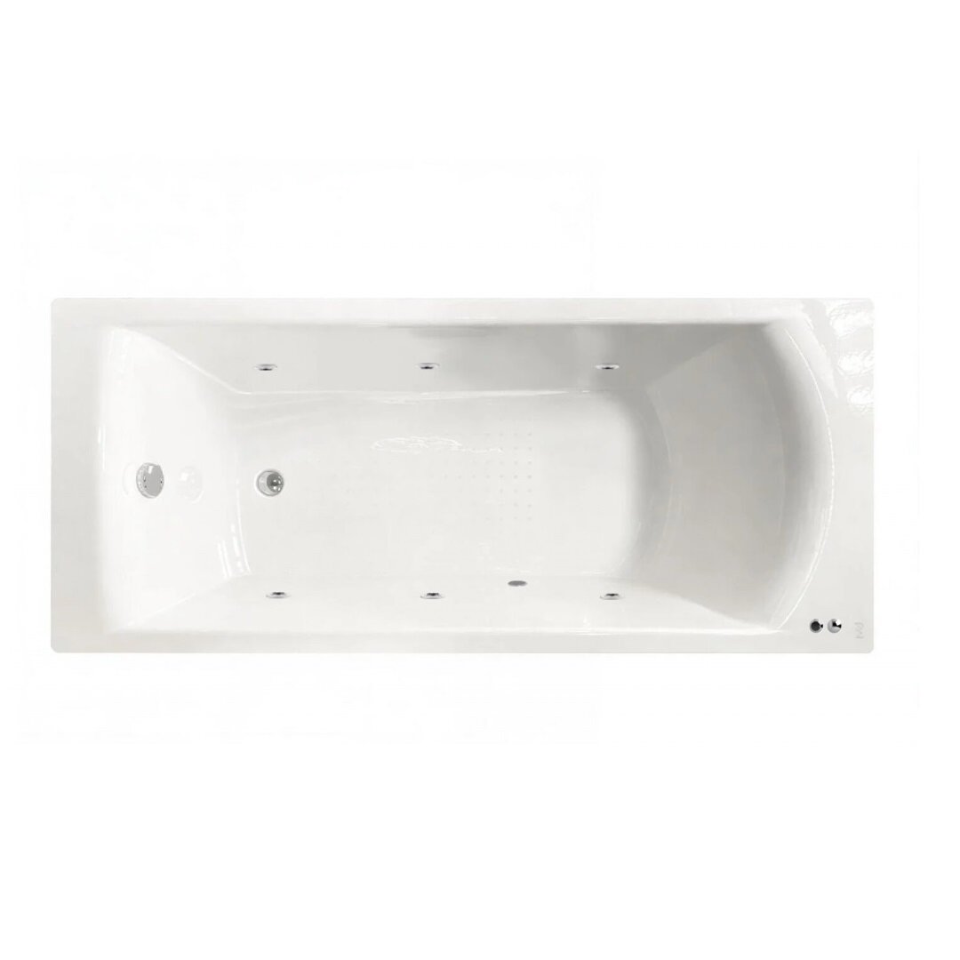 Изображение товара Гидромассажная чугунная ванна Jacob Delafon Biove E2930-00 SOFT CR, 170 x 75 см, ножки в подарок, белая, форсунки хром Изображение товара Гидромассажная чугунная ванна Jacob Delafon Biove E2930-00 SOFT CR, 170 x 75 см, ножки в подарок, белая, форсунки хром