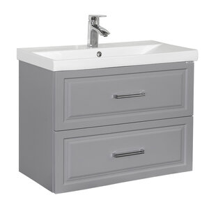 Изображение товара Тумба с раковиной Comforty Бросно-80П2 00-00021591CF, 80 см, подвесная, альпийский иней 