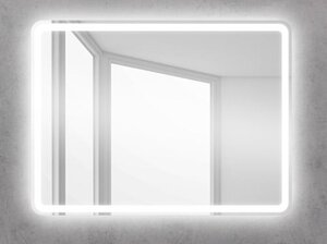 Изображение товара Зеркало BelBagno SPC-MAR-500-600-LED-BTN 50 x 60 см со встроенным светильником и кнопочным выключателем