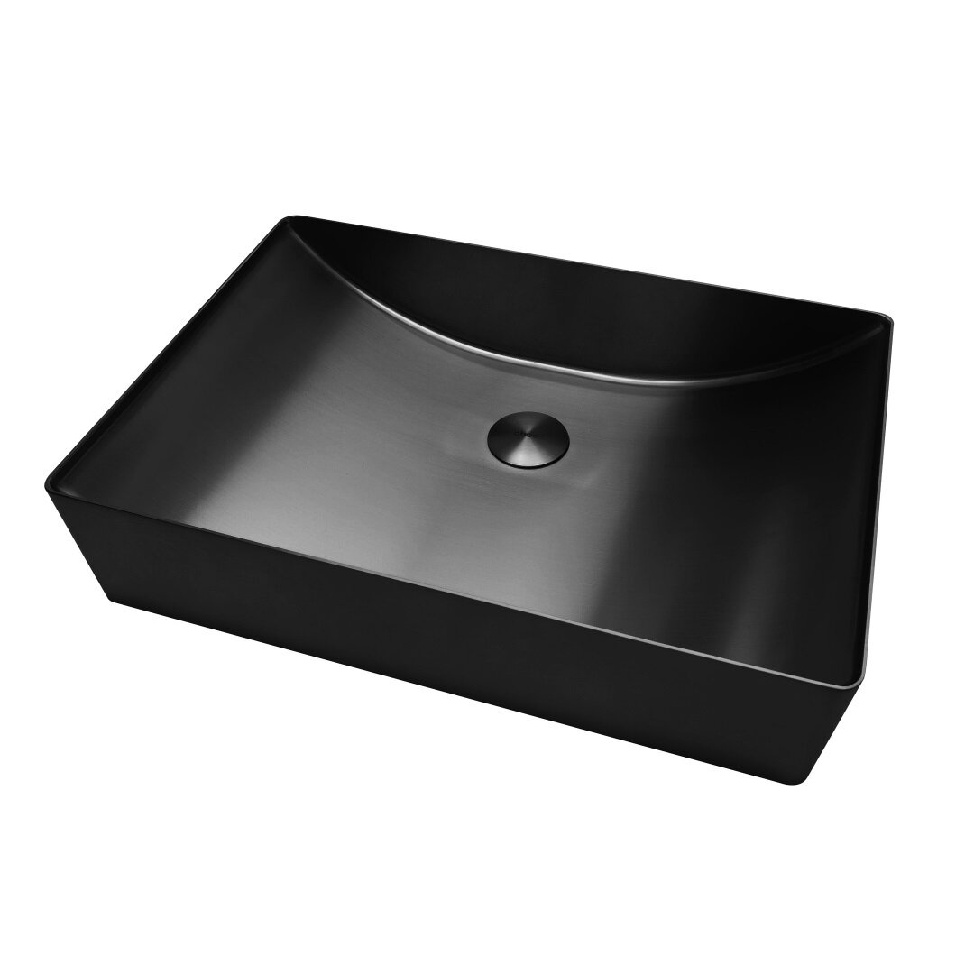 Изображение товара Раковина Abber Wasser Kreis AF2403MB, 50 см, накладная, с донным клапаном, PVD черный матовый Изображение товара Раковина Abber Wasser Kreis AF2403MB, 50 см, накладная, с донным клапаном, PVD черный матовый