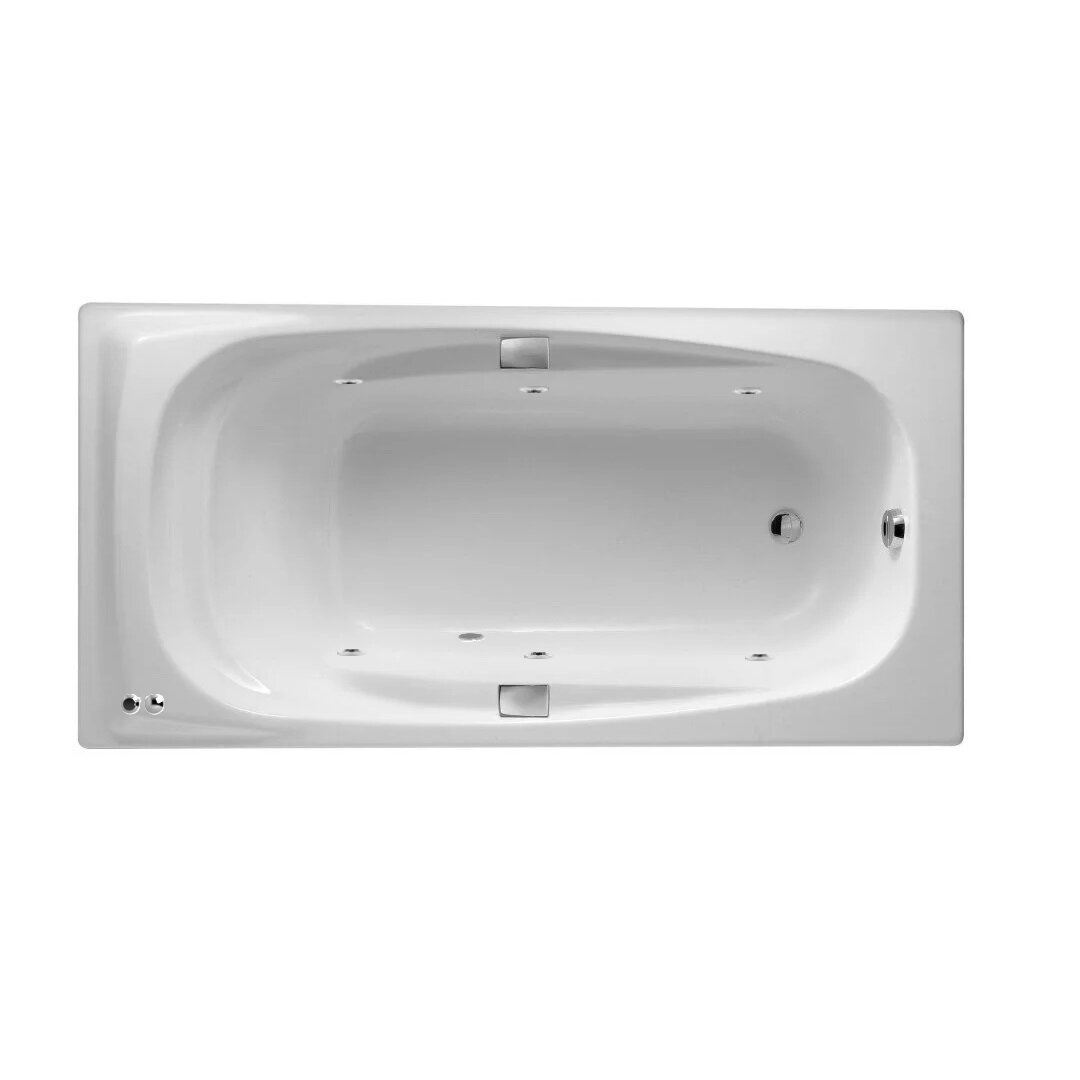 Изображение товара Гидромассажная чугунная ванна Jacob Delafon Super Repos E2902-00 SOFT CR, 180 x 90 см, ножки и ручки в подарок, белая, форсунки хром Изображение товара Гидромассажная чугунная ванна Jacob Delafon Super Repos E2902-00 SOFT CR, 180 x 90 см, ножки и ручки в подарок, белая, форсунки хром