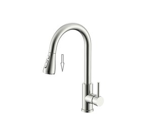 Изображение товара Смеситель Splenka S203.49.05, для кухонной мойки, с выдвижным изливом, сатин
