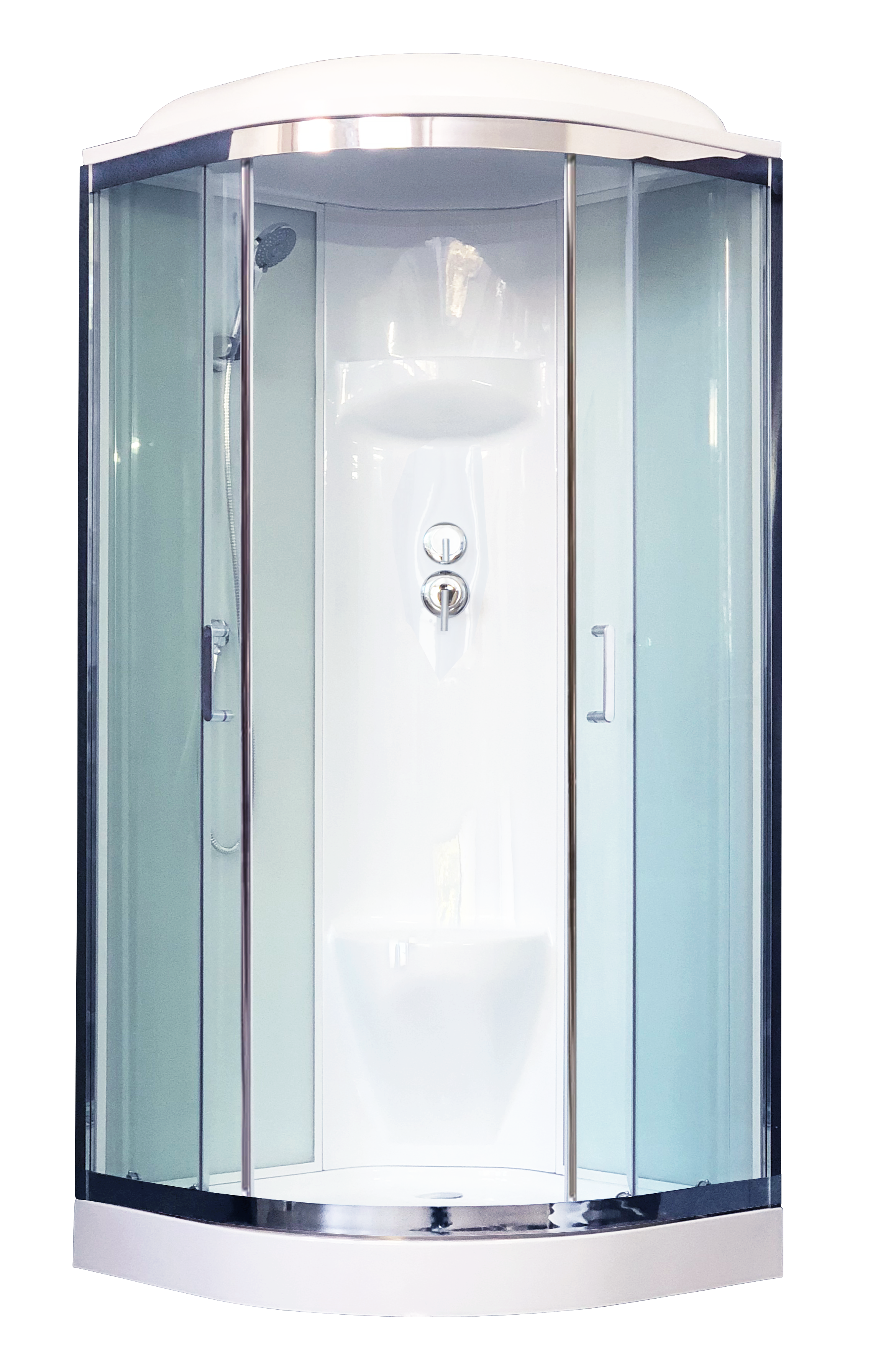 Изображение товара Душевая кабина Royal Bath RB90HK6-WT-CH 90x90 см с тропическим душем