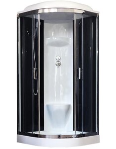 Изображение товара Душевая кабина Royal Bath RB90HK6-BT-CH 90x90 см с черными стенками