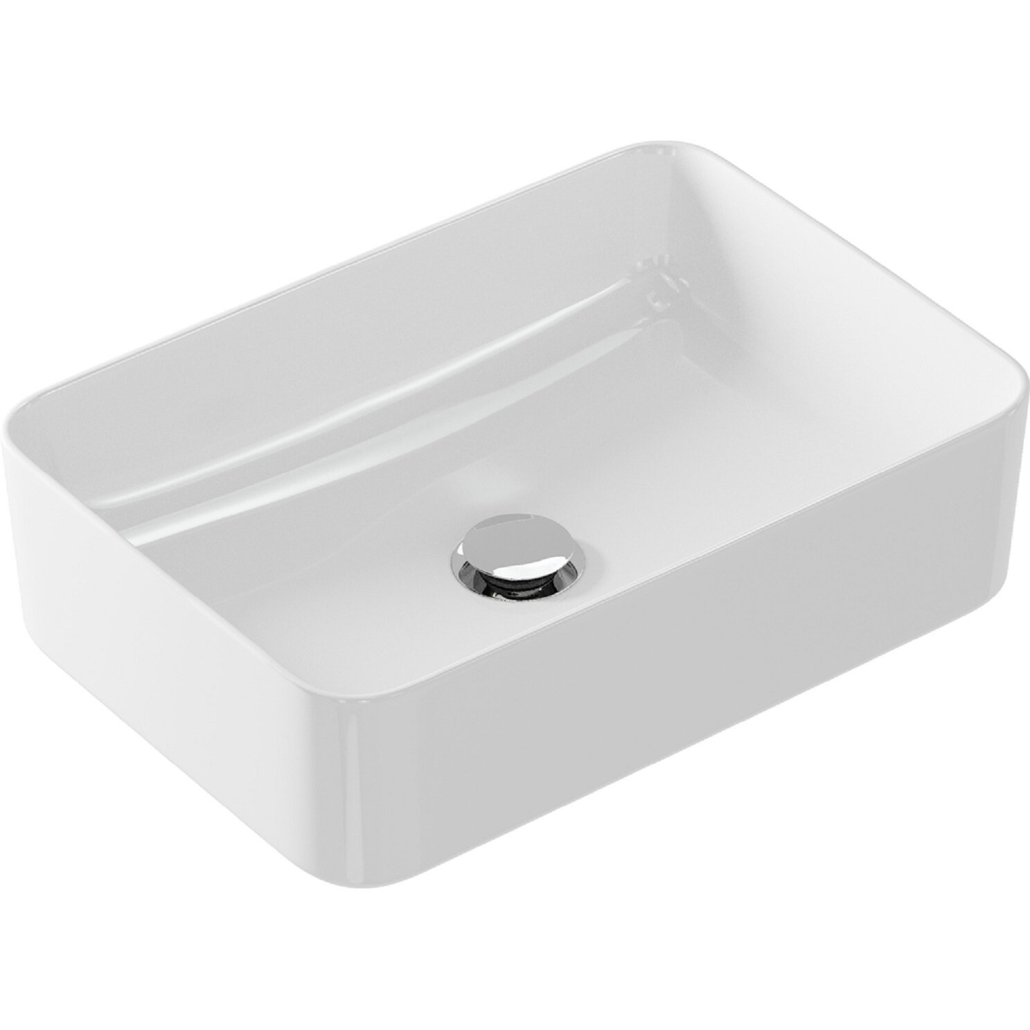 Изображение товара Раковина накладная Cersanit Crea 64755, 50 см, Rectangular, керамика, белая Изображение товара Раковина накладная Cersanit Crea 64755, 50 см, Rectangular, керамика, белая