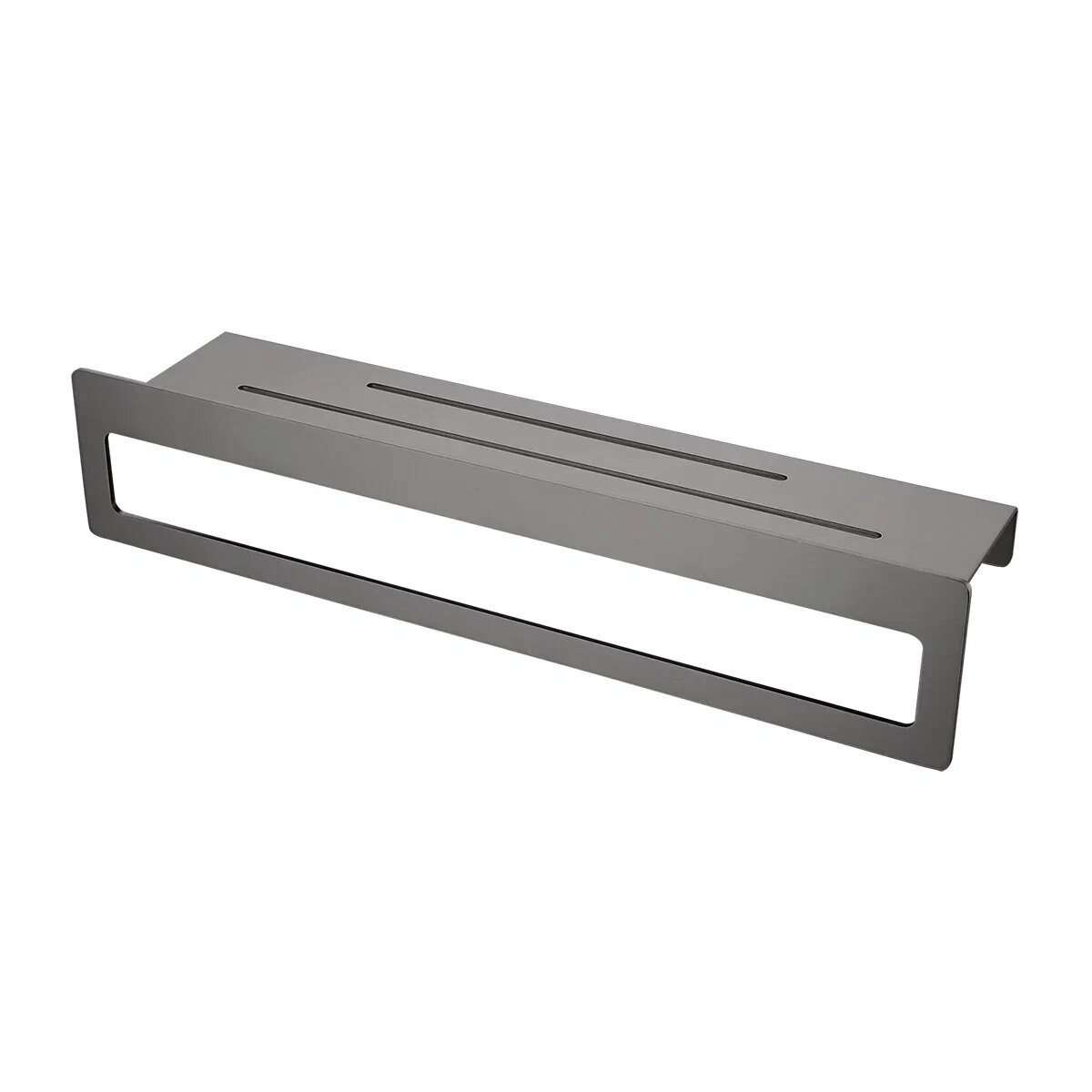 Изображение товара Полка прямая Raglo R340.04.09, с полотенцедержателем, цвет графит