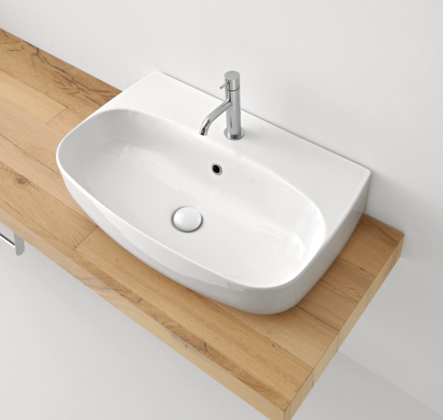 Изображение товара Раковина накладная Kerasan Nolita 70х45 см белая глянцевая