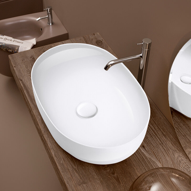 Изображение товара Накладная раковина Kerasan Nolita 534301 60 см белый глянцевый