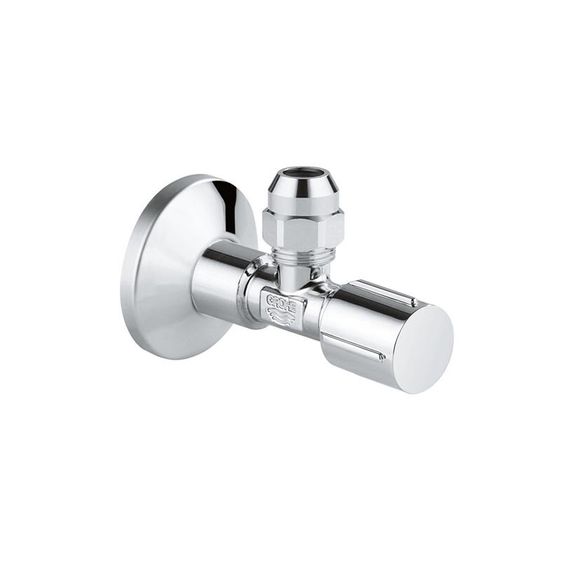 Изображение товара Угловой вентиль Grohe 22037000: хром, 1/2", для раковины, 6 мес гарантия