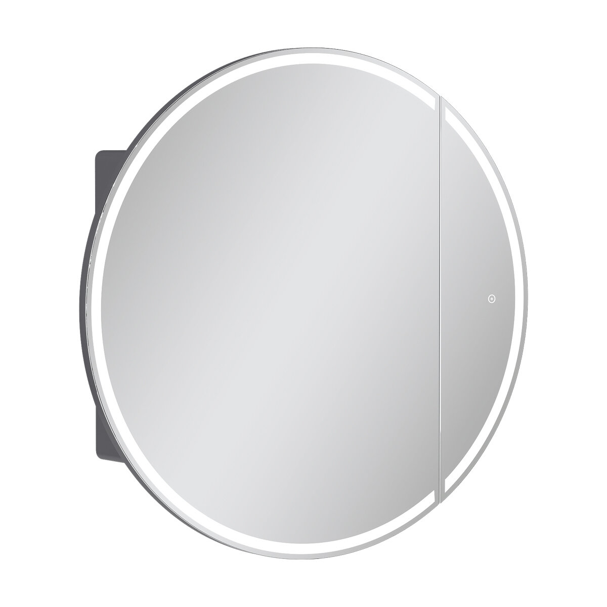 Изображение товара Зеркальный шкаф Equil Smile szSMILE.8600, 80 см, с LED-подсветкой, розеткой, графит софт Изображение товара Зеркальный шкаф Equil Smile szSMILE.8600, 80 см, с LED-подсветкой, розеткой, графит софт