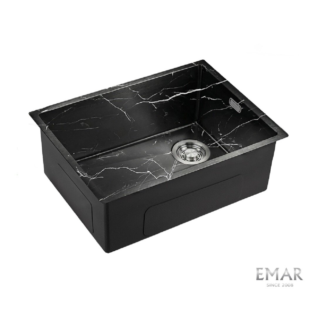 Изображение товара Мойка кухонная Emar PVD EMB-540(UN) Black Elegant, 54 см, нержавеющая сталь, цвет черный Изображение товара Мойка кухонная Emar PVD EMB-540(UN) Black Elegant, 54 см, нержавеющая сталь, цвет черный