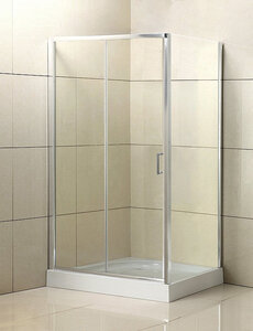 Изображение товара Душевой уголок BelBagno Uno UNO-AH-1-110/80-C-Cr, 110 х 80 см, стекло прозрачное, профиль хром