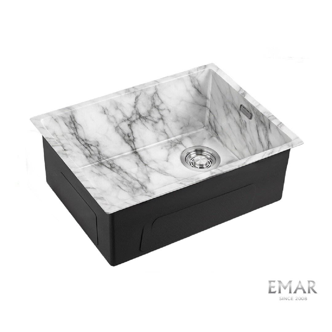 Изображение товара Мойка кухонная Emar PVD EMB-540(UN) White Elegant, 54 см, нержавеющая сталь Изображение товара Мойка кухонная Emar PVD EMB-540(UN) White Elegant, 54 см, нержавеющая сталь