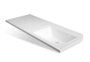 Изображение товара Раковина Эстет Даллас 110 белая прямоугольная угловая для ванной и кухни