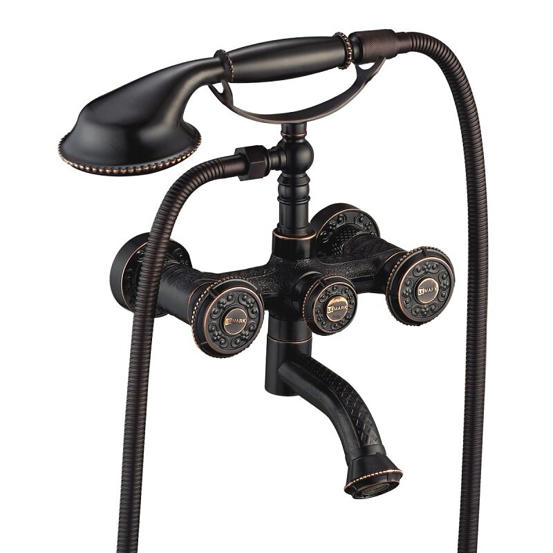 Изображение товара Смеситель Lemark Jasmine LM6614ORB для ванны и душа черная бронза