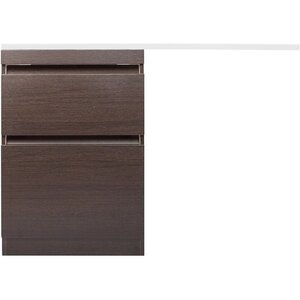 Изображение товара Тумба с раковиной Style Line Даллас 120 CC-00000424/CC-00000367 Люкс Plus, 120 см, напольная, венге, левая