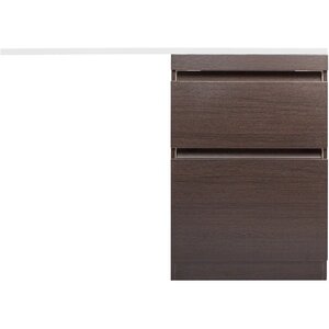 Изображение товара Тумба с раковиной Style Line Даллас 120 CC-00000424/CC-00000394 Люкс Plus, 120 см, напольная, венге, правая