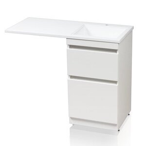 Изображение товара Тумба с раковиной Style Line Даллас 115 СС-00000515/СС-00000519 Люкс Plus, 115 см, напольная, белая, правая