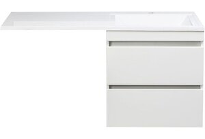 Изображение товара Тумба с раковиной Style Line Даллас 120 CC-00000469/CC-00000394 Люкс Plus, 120 см, подвесная, белая, правая