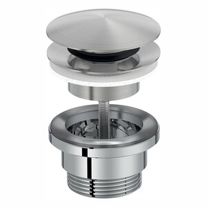 Изображение товара Донный клапан для раковины Jacob Delafon Nouvelle Vague E30536-CAT, с системой "клик-клак", универсальный, хром матовый