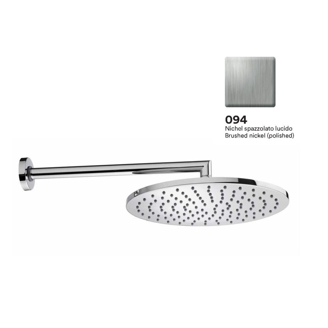 Изображение товара Верхний душ Bossini Cosmo H70596I.094, 28 см, 1 режим струи, с держателем, никель шлифованный Изображение товара Верхний душ Bossini Cosmo H70596I.094, 28 см, 1 режим струи, с держателем, никель шлифованный