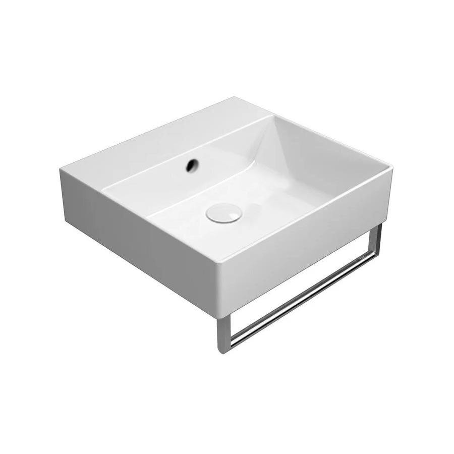 Изображение товара Раковина GSI Kube X 9430011, подвесная/накладная, 50 см, белый глянцевый Изображение товара Раковина GSI Kube X 9430011, подвесная/накладная, 50 см, белый глянцевый