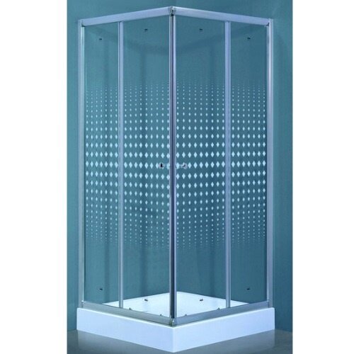 Изображение товара Душевой уголок Timo TL-9002 R Romb Glass, стекло прозрачное с узором, 90 х 90 х 200 см